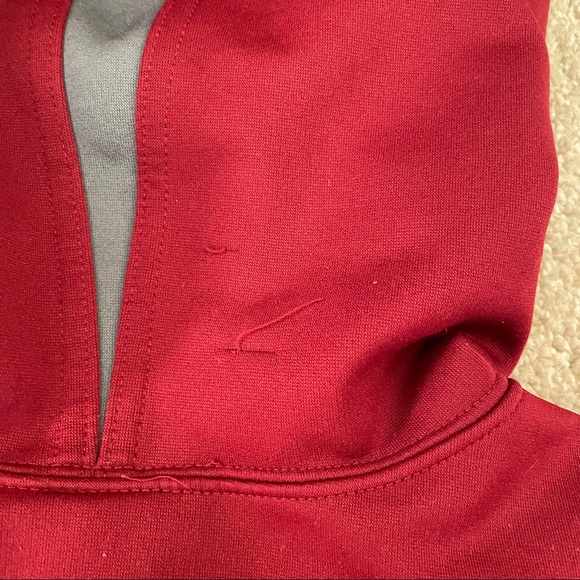 Nike Maroon and Gray Pullover Hoodie - Picture 4 of 4